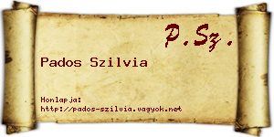 Pados Szilvia névjegykártya